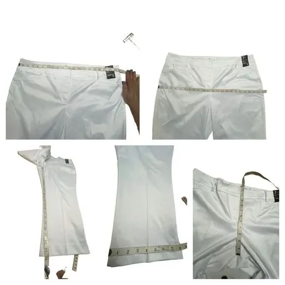 New York & Co 7Th Ave. White Crop Pants Sz 18 NWT - Picture 7 of 7